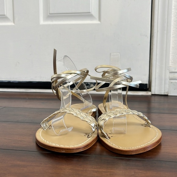 La Botteguccia Da Givanni Poisitano Gladiator Sandals Gold Women's 8.5 New - Picture 2 of 9